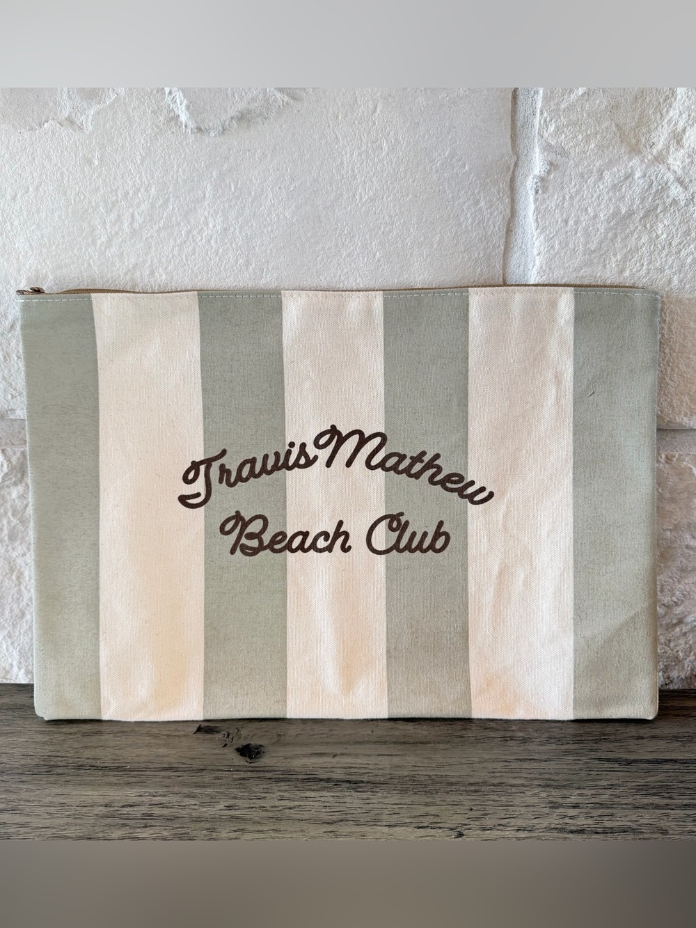 Travis Mathew Beach Club Zippered Canvas Pouch